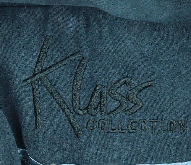 Klass Blue Suede Women's L Coat with Zipped Pockets