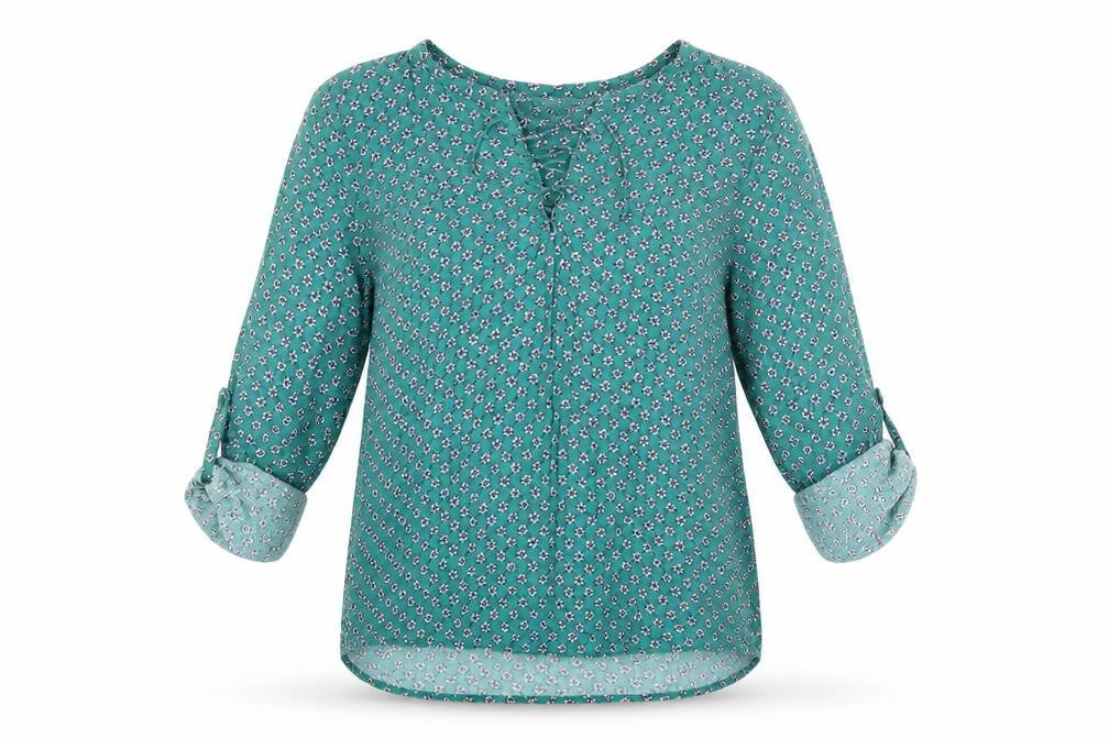 Tom Tailor Women's Green Floral Blouse, Size 12