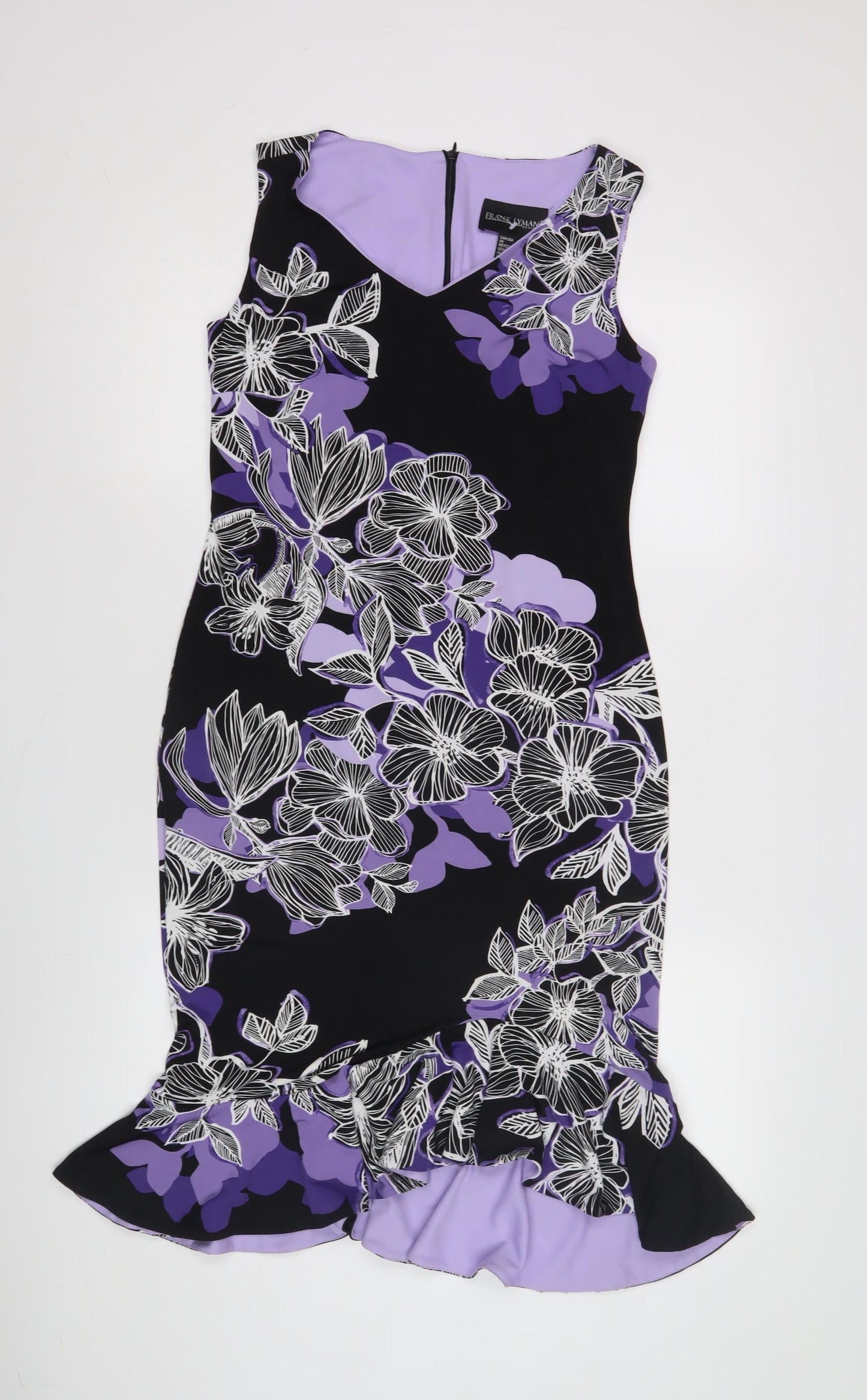 Frank Lyman Women's Multicoloured Floral Sheath Dress Size 10