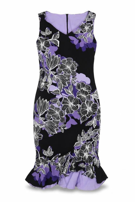 Frank Lyman Women's Multicoloured Floral Sheath Dress Size 10
