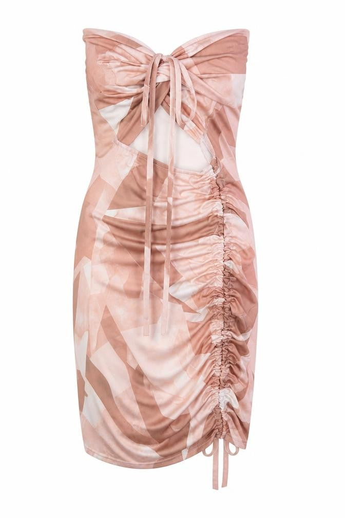 PrettyLittleThing Women’s Multicoloured Strapless Dress