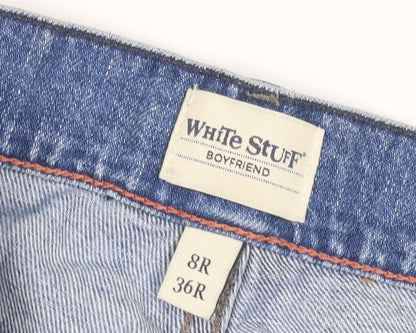 White Stuff Blue Boyfriend Jeans, Size 8, Women’s, Distressed