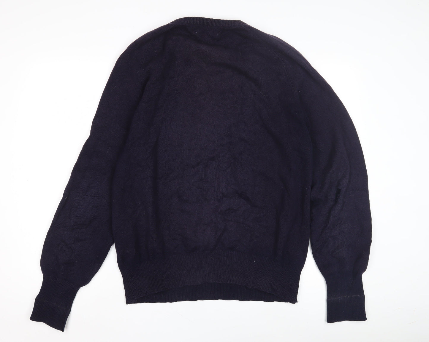 James Meade Men’s Black Wool Pullover Jumper - Size L
