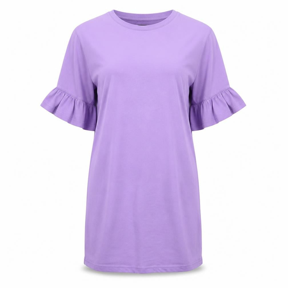 Chorus Women's Purple M Dress Half Sleeve Flutter