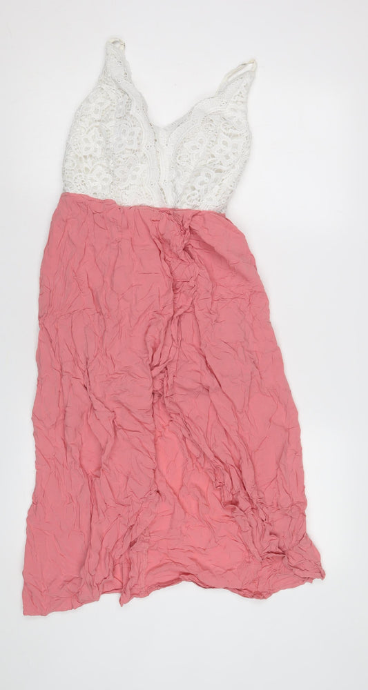 Review Women's Multicoloured Lace Dress XS