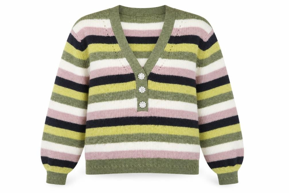 Next Women's Multicoloured Striped Cardigan S