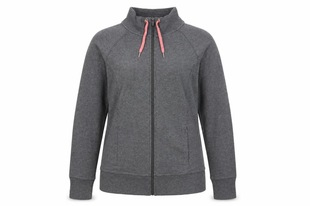 Nine by Savannah Miller Women's Grey Zip Jacket L Casual Fit