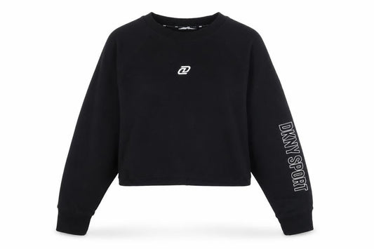 DKNY Women's Black Pullover Logo Sweatshirt - M