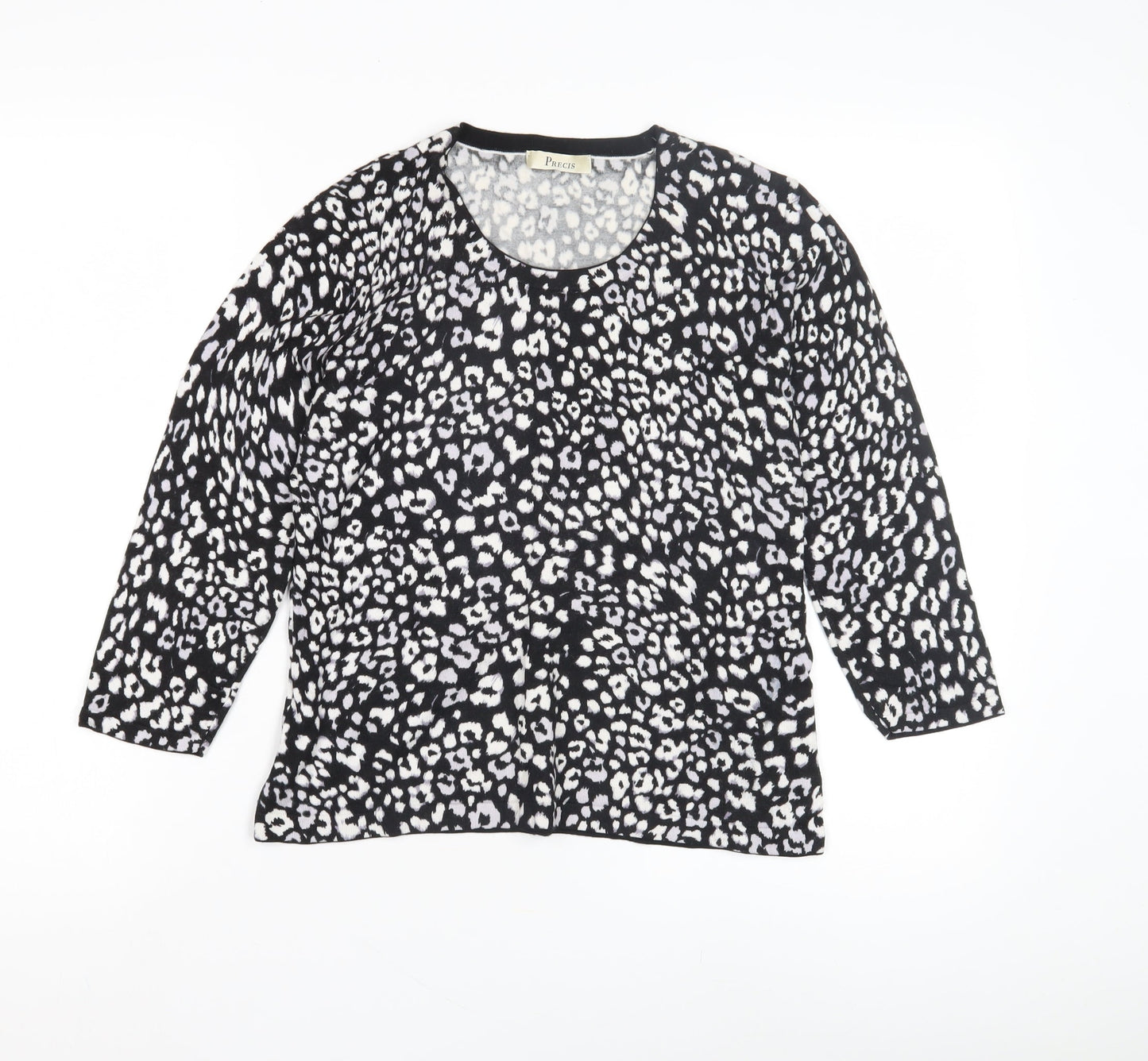 Precis Women's Black Animal Print Pullover Jumper M