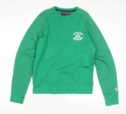 Jack & Jones Men's Green Pullover Sweatshirt M