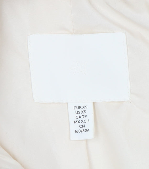 H&M Women’s Ivory Hooded Jacket XS Casual