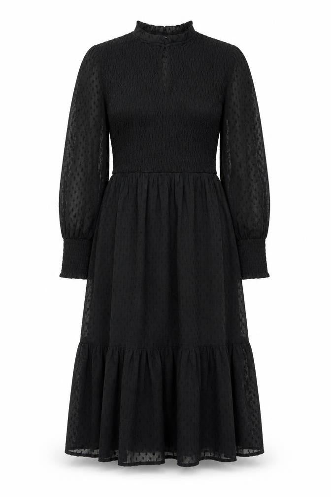 JD Williams Women's Black Smocked Dress Size 12