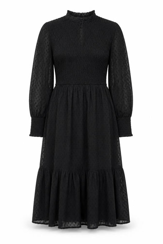 JD Williams Women's Black Smocked Dress Size 12