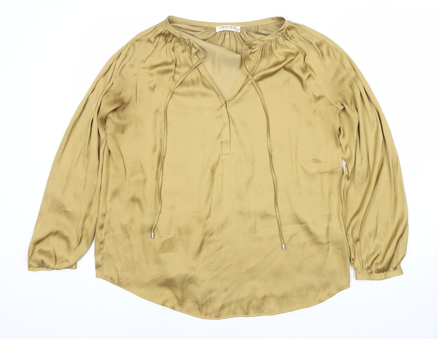 Marks & Spencer Women's Beige Tunic Blouse Size 14
