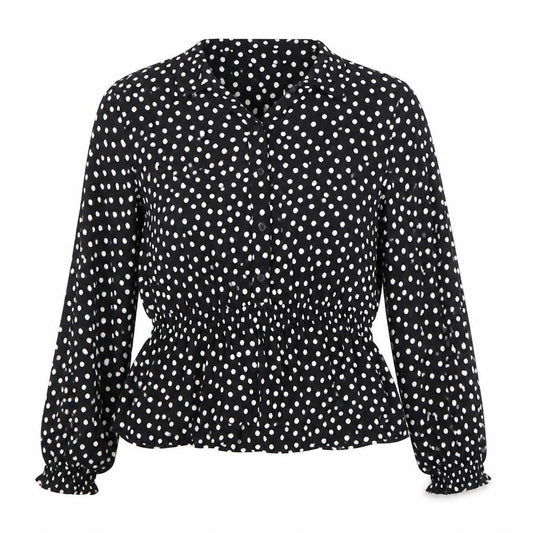 Marks and Spencer Women's Black Polka Dot Blouse Size 18