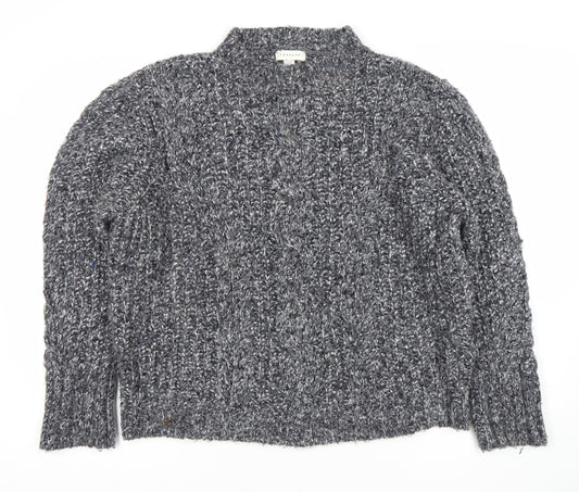 Topshop Women's Grey Chunky-Knit Jumper, Size 14
