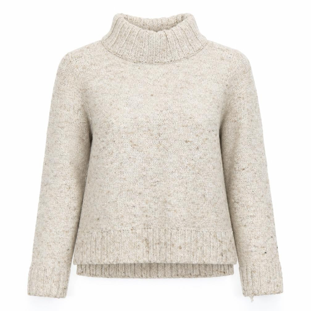 Hollister Women's Beige Roll Neck Pullover Jumper M