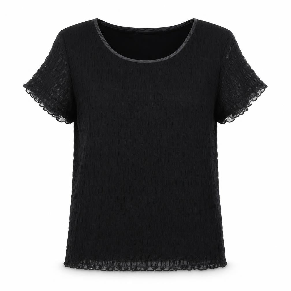 Bonmarché Women's Black Short Sleeve Top M