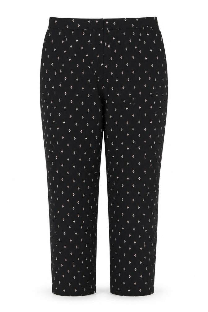 Vila Women's Black Argyle Trousers Size 10