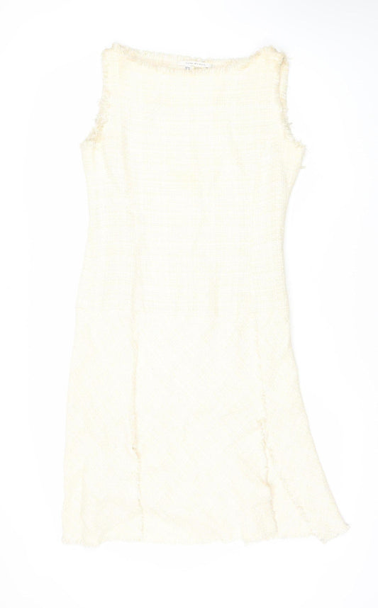 Zara Women Ivory Asymmetric Dress Size 14