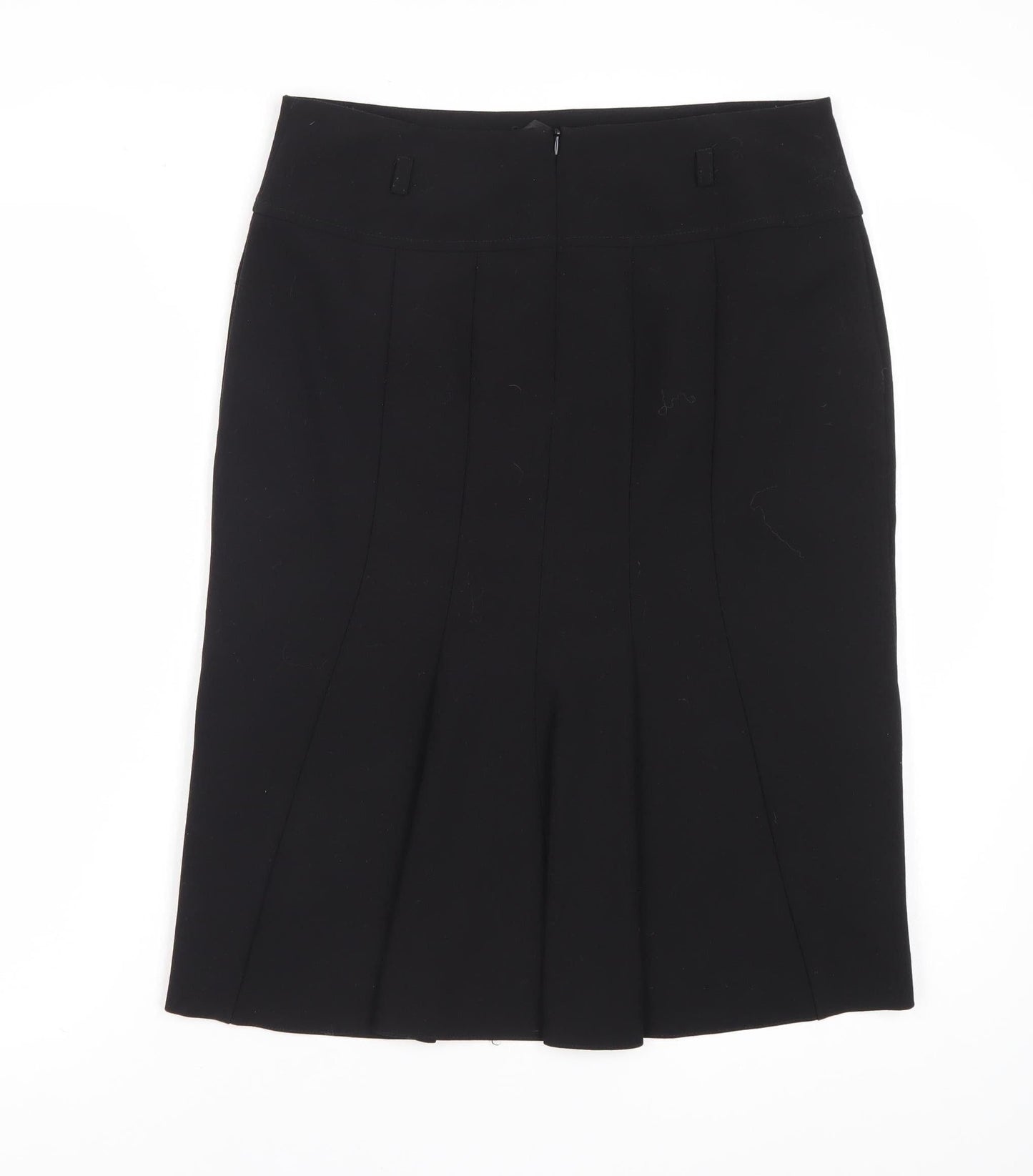 Principles Black Pleated Knee Length Skirt, Size 10