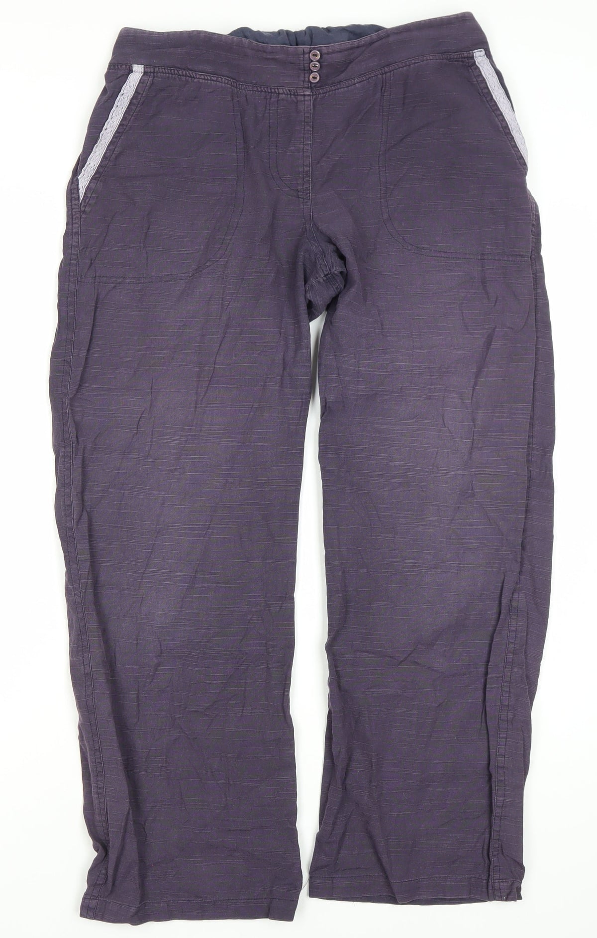 Nomads Women's Purple Straight Trousers Size 12