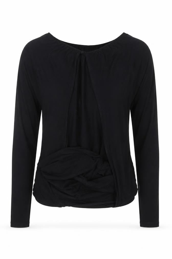 Reiss Women's Black XS Long Sleeve Top