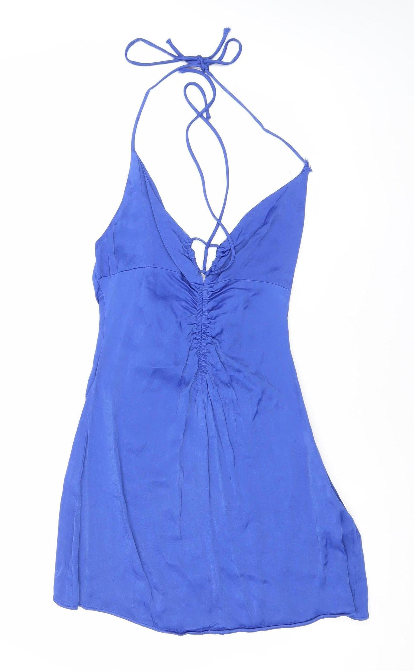 Zara Women Blue Halter Slip Dress Size 12