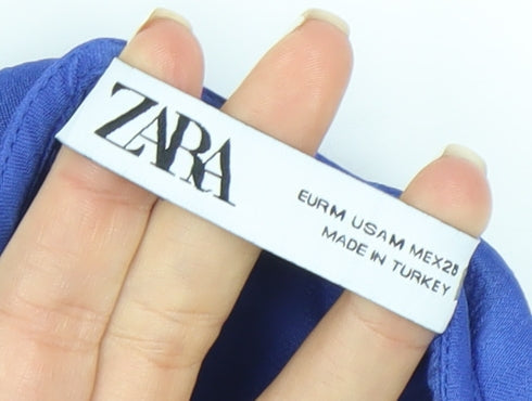 Zara Women Blue Halter Slip Dress Size 12