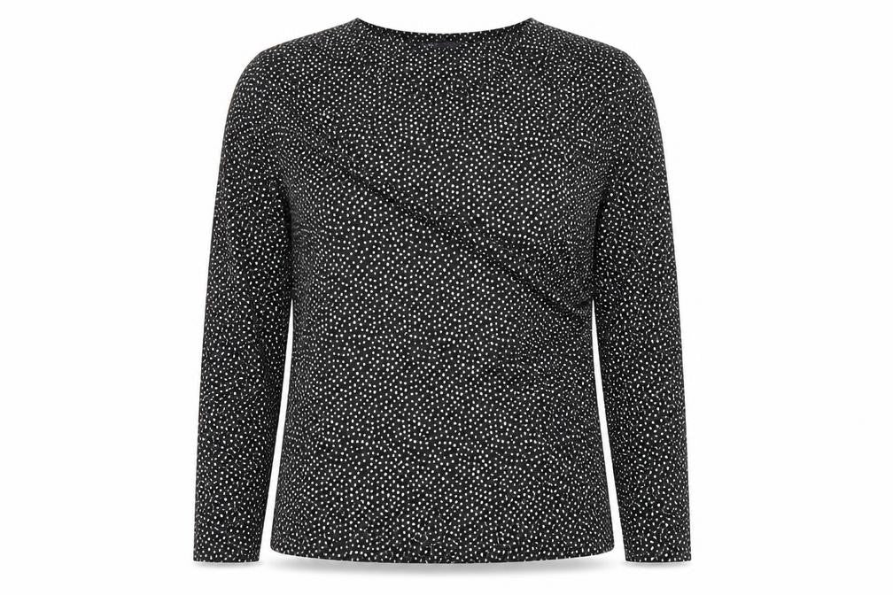 Marks & Spencer Black Polka Dot Top - Size 14