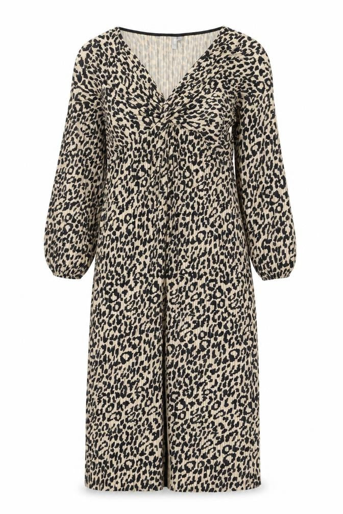 SOSO Women's Beige Animal Print Dress Size 12