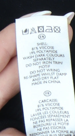 Close-up detail of Savoir Women's Black Sequin jumper, size 12