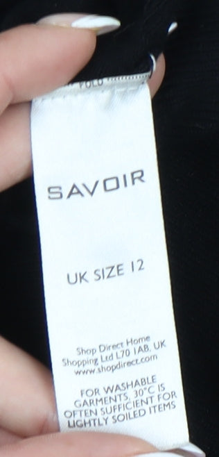 Additional view of Savoir Women's Black Sequin jumper, size 12