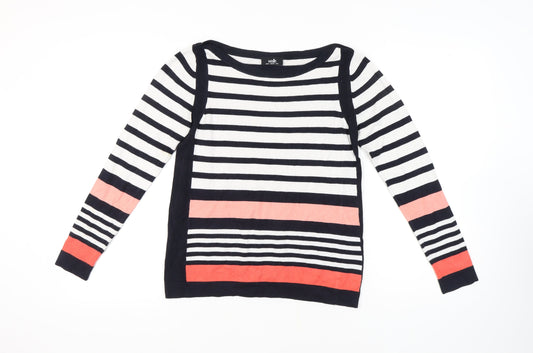 Wallis Women's Multicoloured Striped Pullover - Size 10