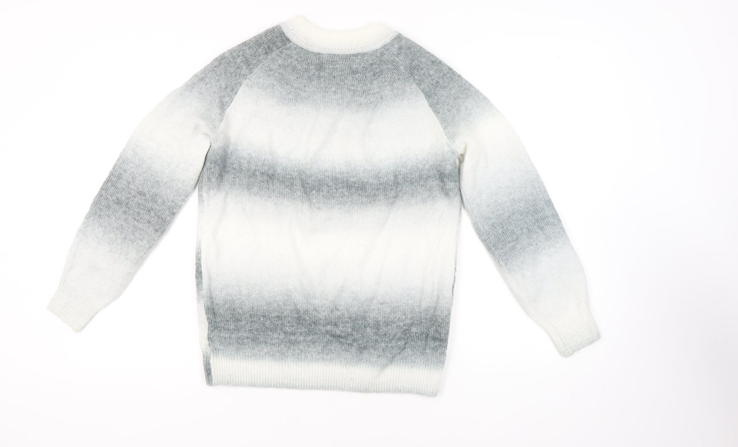 Marks and Spencer Women's Grey Striped Pullover Jumper
