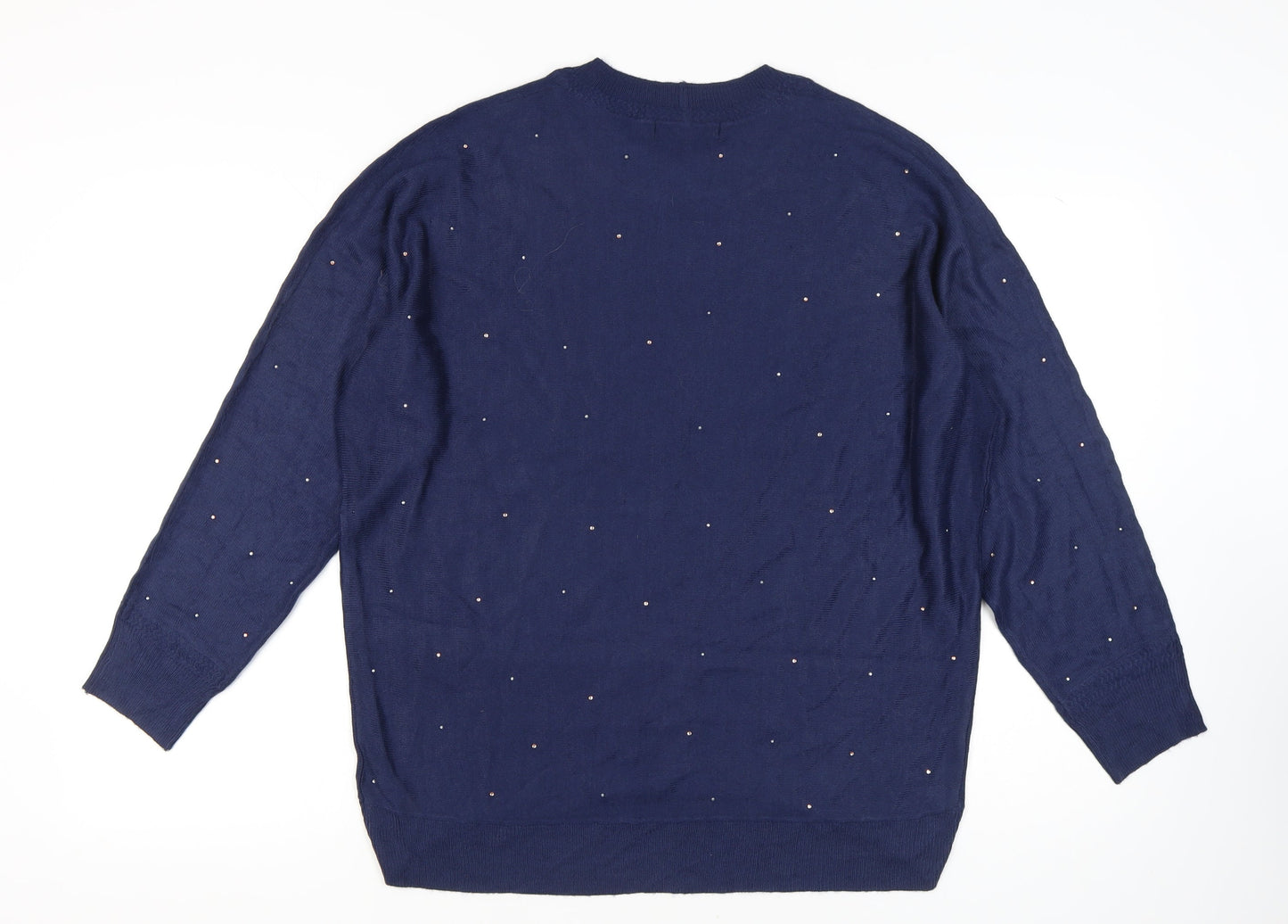 Next Women's Blue Pullover Jumper, M, Studded
