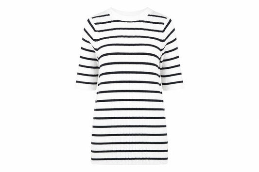 Marks & Spencer Women's White Striped Pullover Jumper