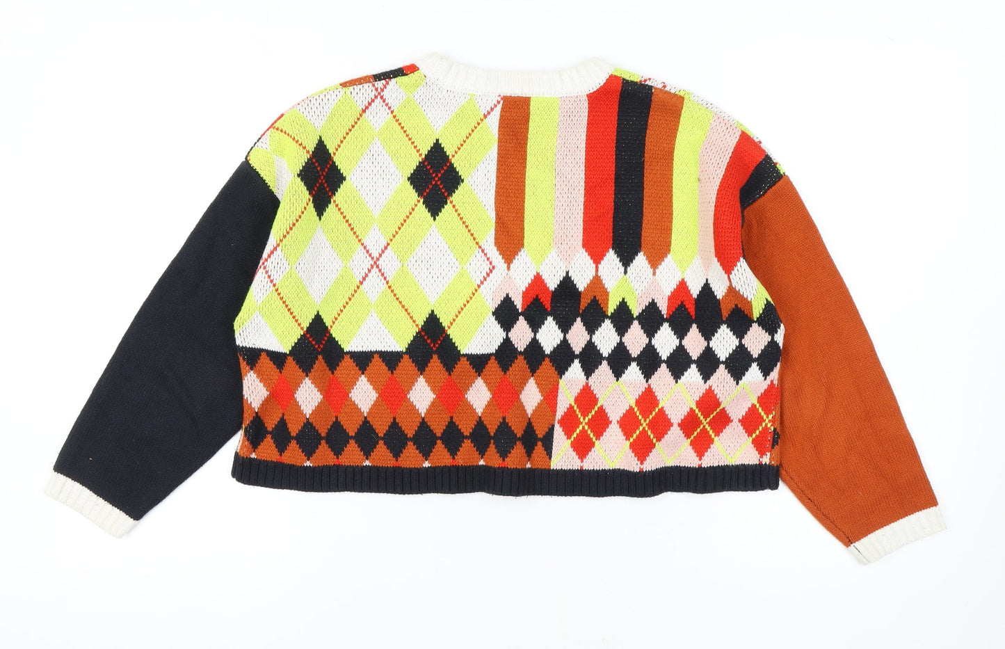 Topshop Women's Multicoloured Retro Jumper - Size 10
