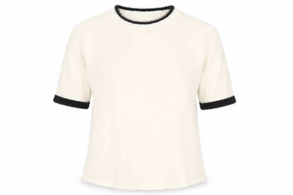 Zara Women's Ivory Crew Neck Jumper Size 12