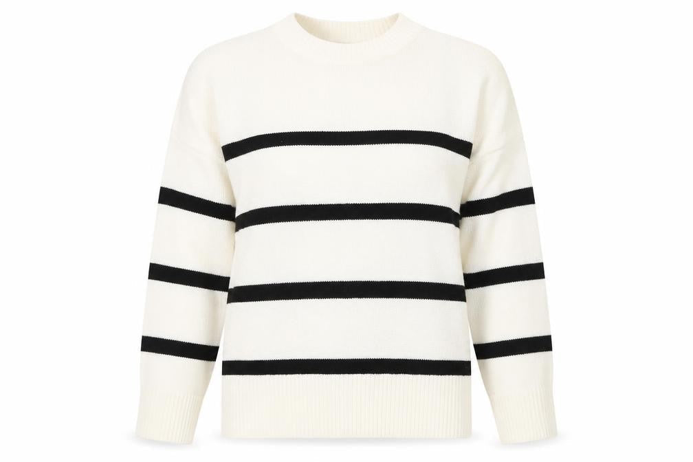 Divided Women’s Ivory Striped Pullover Jumper M