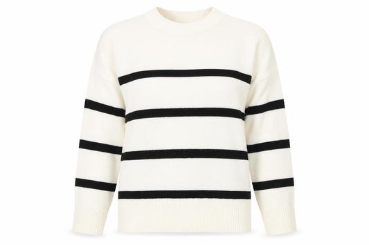 Divided Women’s Ivory Striped Pullover Jumper M