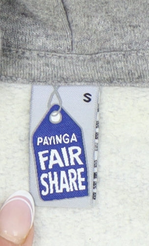 Preloved PAYINGA FAIR SHARE Grey Pullover Adult Hoodie S - Detail