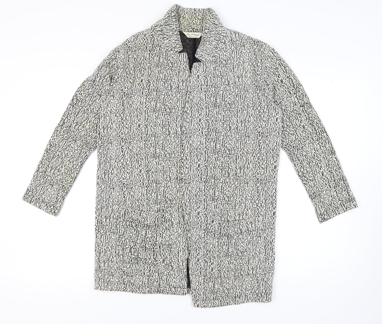 Miss Selfridge Women's Black & White Knit Coat Size 12