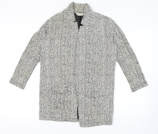 Miss Selfridge Women's Black & White Knit Coat Size 12