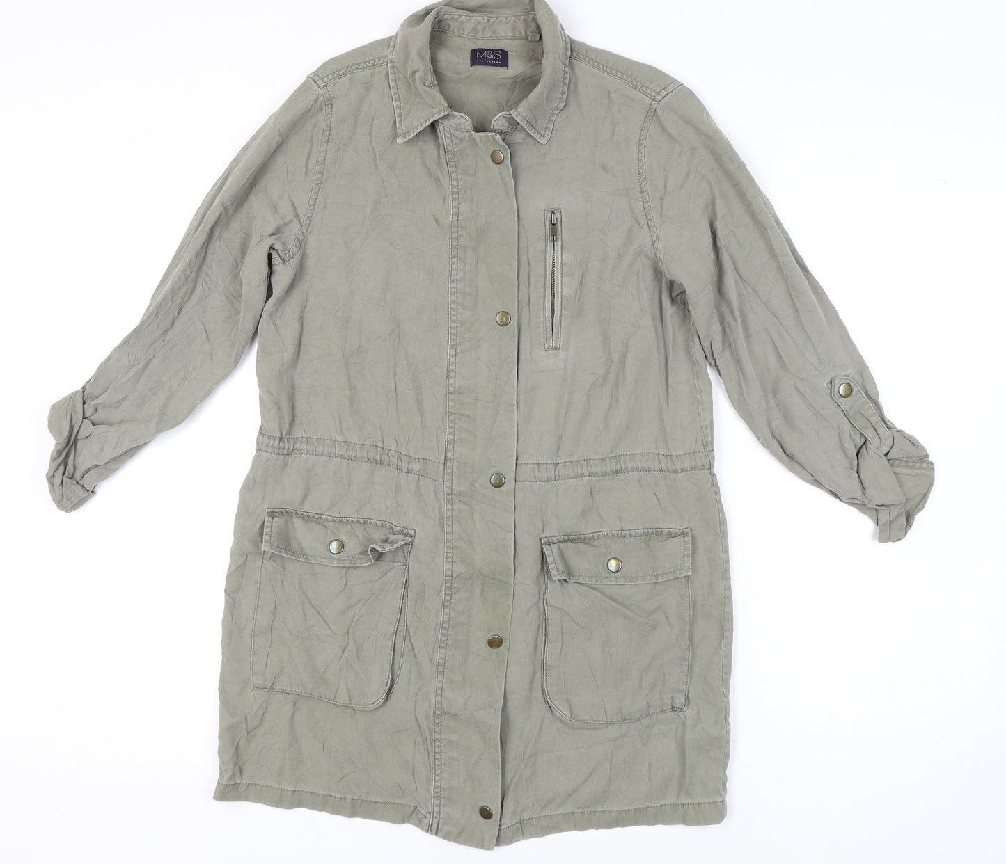 Marks & Spencer Women's Green Size 8 Basic Jacket