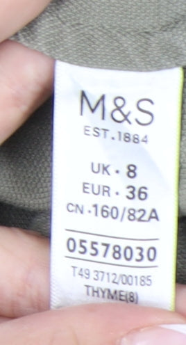 Marks & Spencer Women's Green Size 8 Basic Jacket