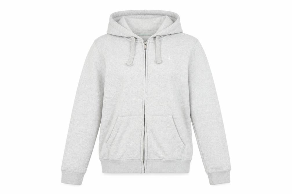 Jack Wills Women's Grey Full Zip Hoodie Size 10