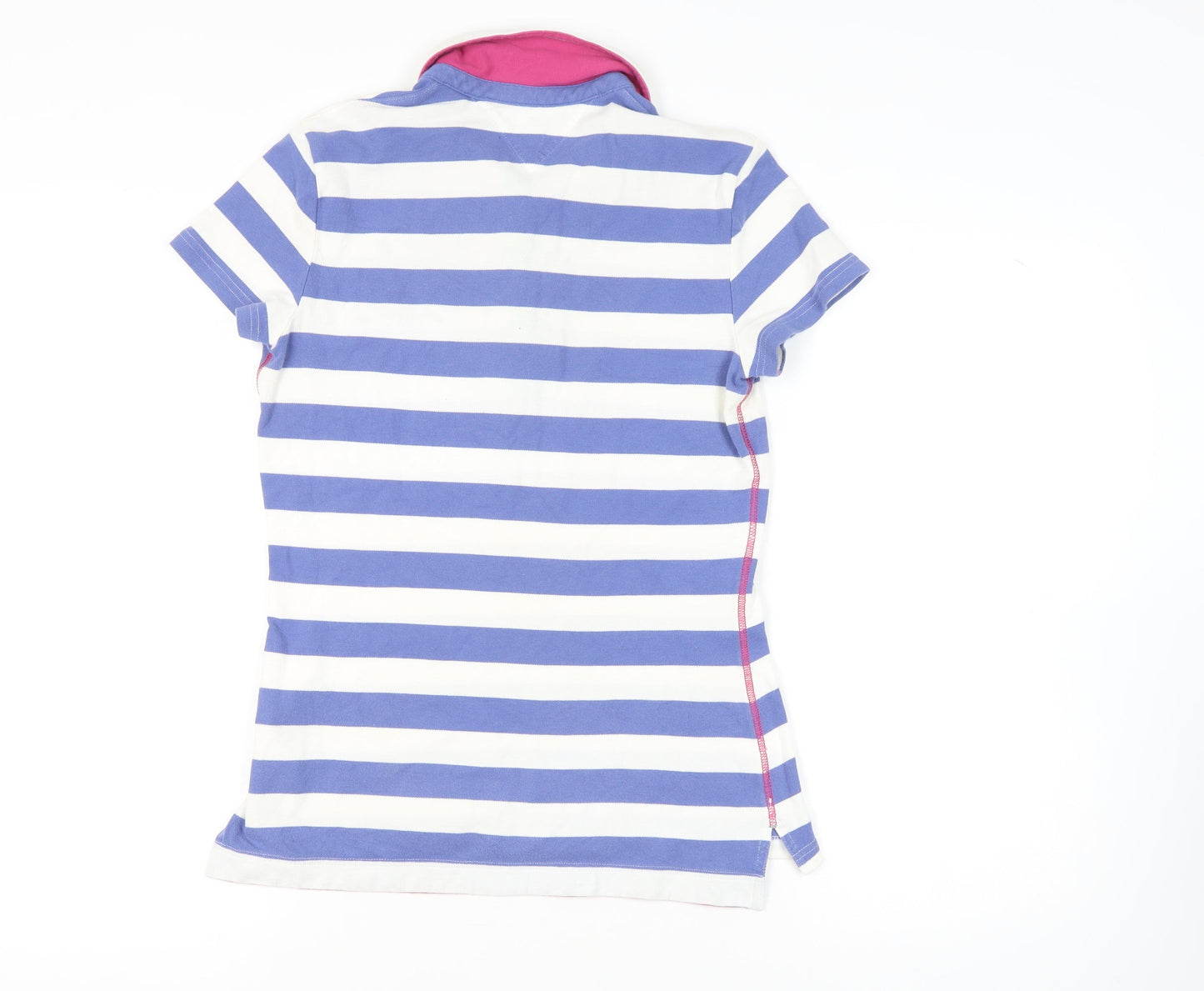 Tommy Hilfiger Women's Polo Shirt, Blue Stripe, M