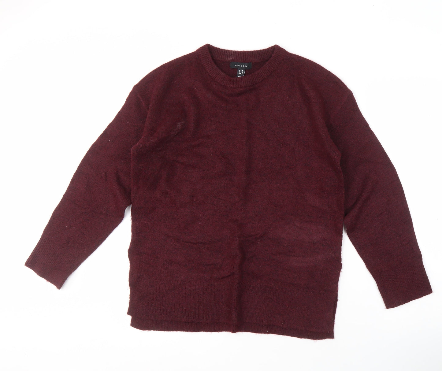 New Look Women's Red Crew Neck Pullover Jumper, Size S