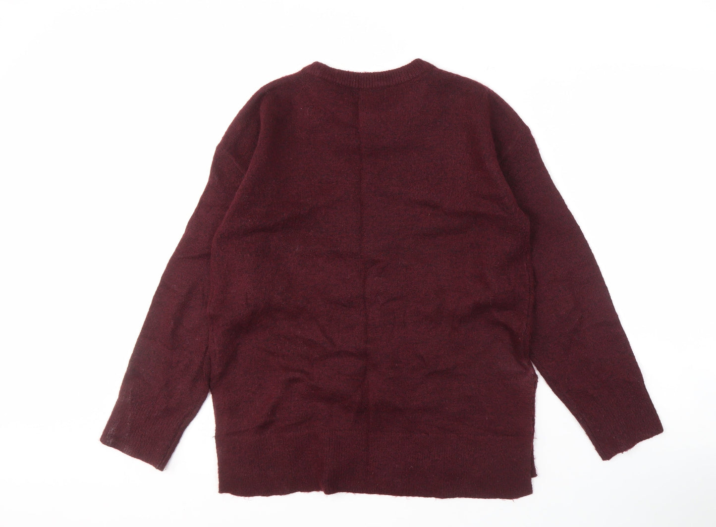 New Look Women's Red Crew Neck Pullover Jumper, Size S
